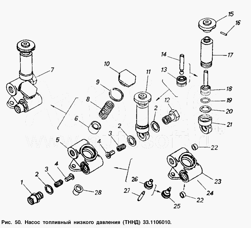 КАМАЗ Насос топливный низкого давления (ТННД)
