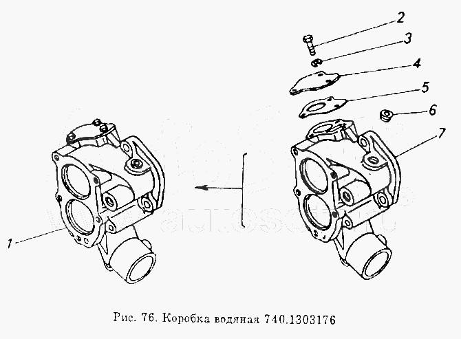 КАМАЗ Коробка водяная
